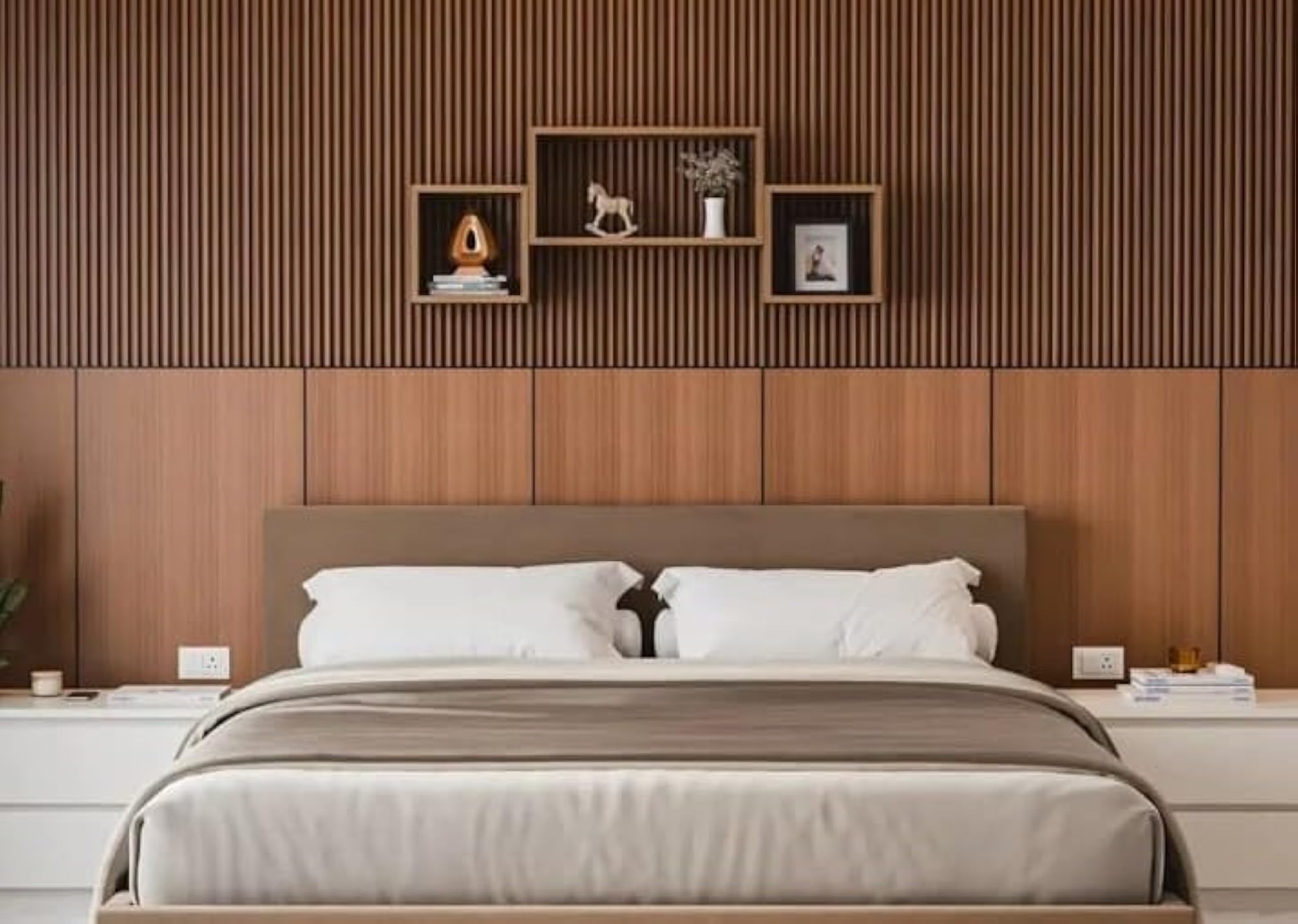 Bark Sheen Modern Wall Decor Storage Organiser for Office